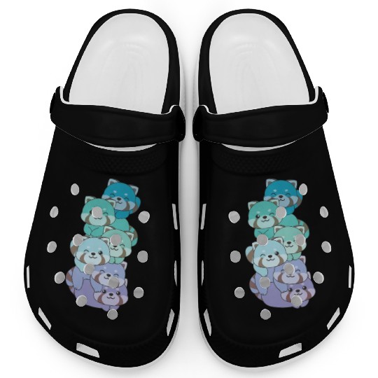 Neptunic Flag Pride Lgbtq Cute RedPanda Pile Clogs