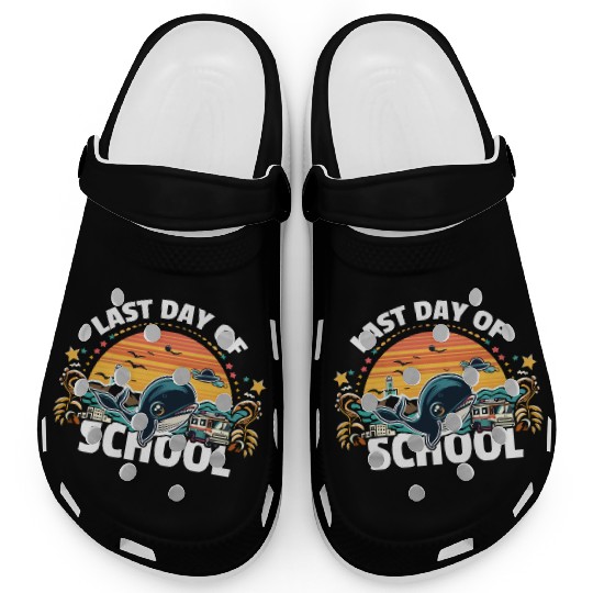 Last Day Of School Teacher Student Clogs