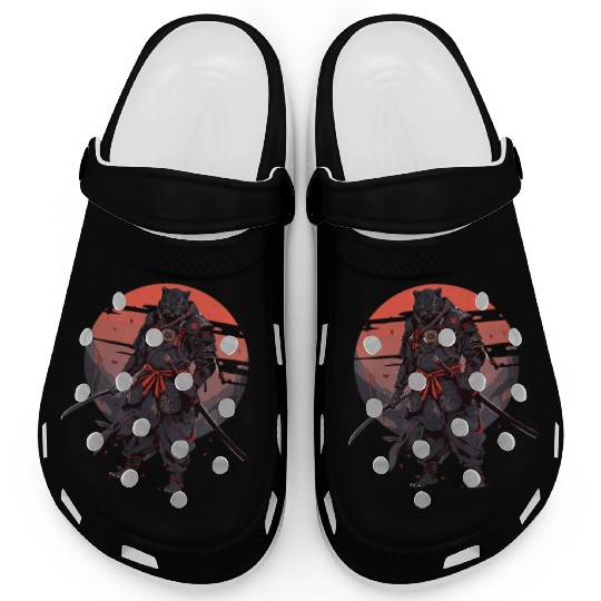 Samurai Katana Sword Japanese Panhter Clogs