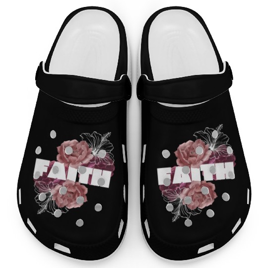 Faith Flowers Floral Faith Jesus Christ Love Clogs