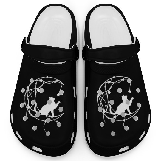 Cat Playing With the Stars Clogs