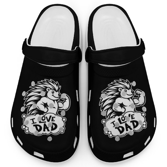 Porcupine I Love Dad Clogs