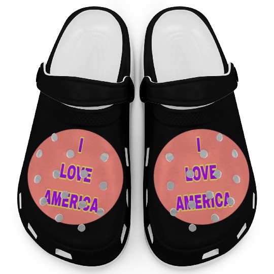 I LOVE AMERICA SUPER QUALITY Clogs