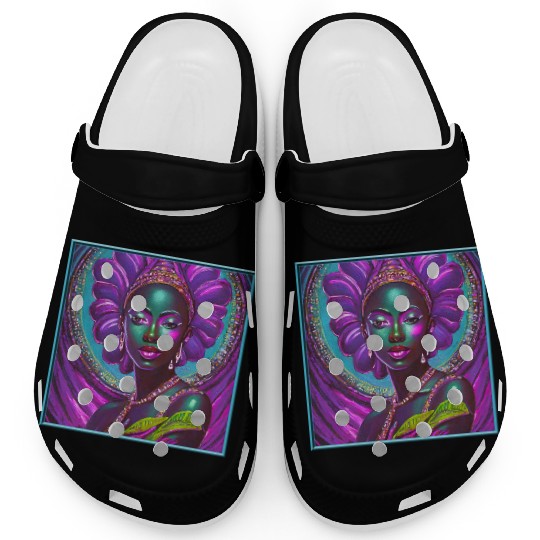 African Goddess Violet Nurturing Me - 1 Clogs