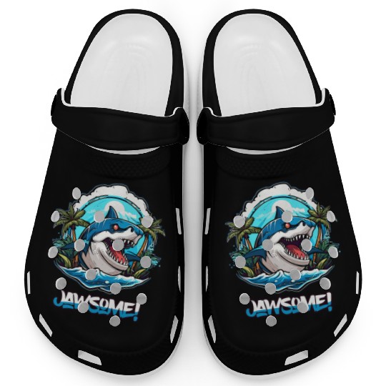 Awesome Jawsome Shark Island Clogs