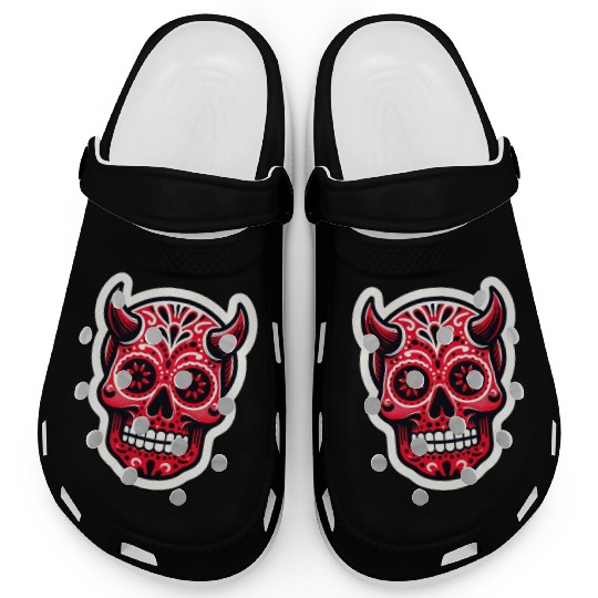 Adventurous Spirit: Daredevil Sugar Skull Clogs
