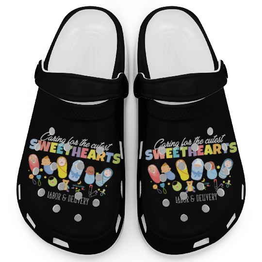 Caring For Cutest Sweethearts Postpartum Nurse Clogs