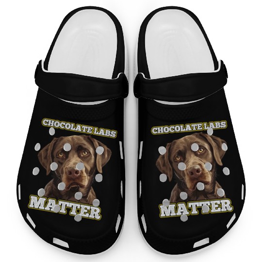 Brown Labrador CHOCOLATE LABS MATTER Labrador Clogs