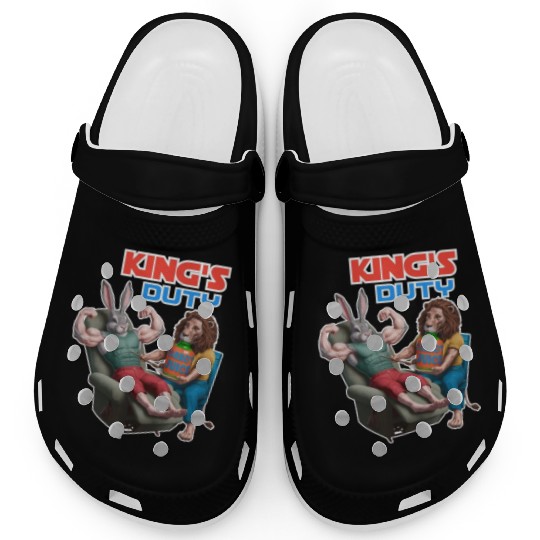"Royal Rabbit: A Majestic Monarch's Journey" Clogs