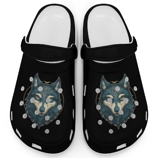 Fenrir Wolf head elven style Clogs