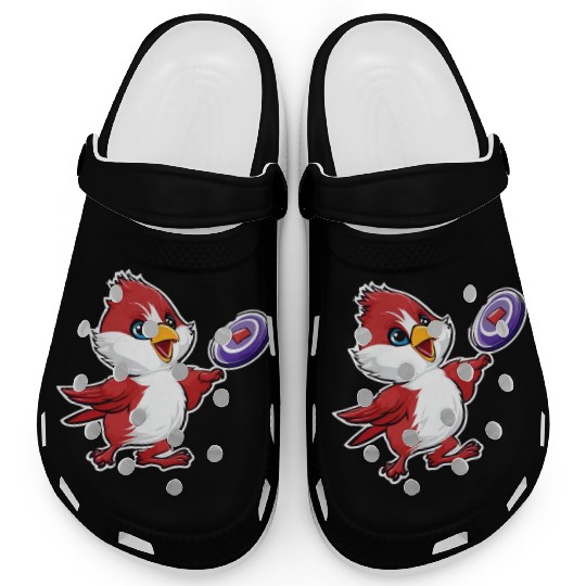 Cardinal Frisbee Fun: Vibrant Cardinal Design for Clogs