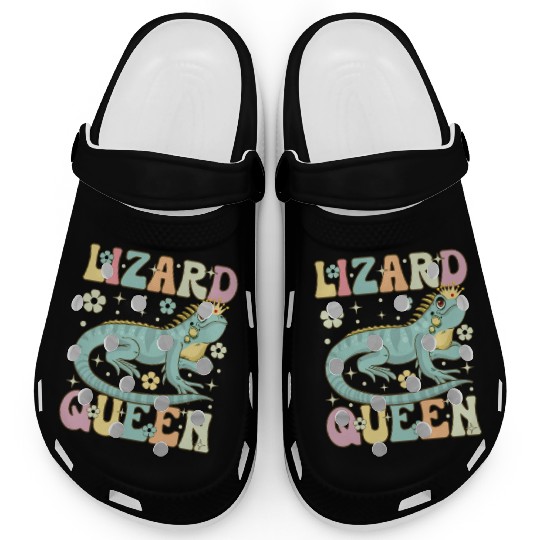 Lizard Queen Groovy Bearded Dragon Lizard Lover Clogs