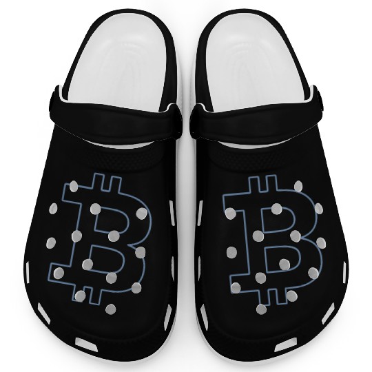 Bitcoin Silhouette Pocket Currency Store Clogs