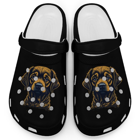 sad dog Clogs