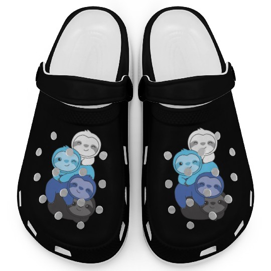 Transmasc Flag Pride Lgbtq Cute Sloth Clogs