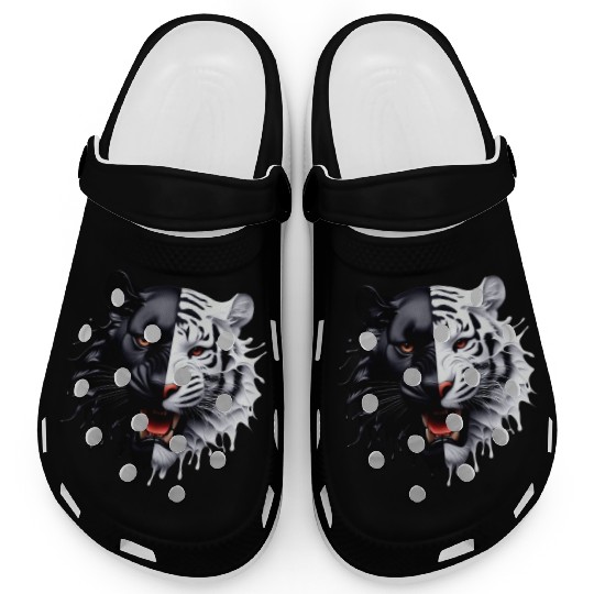 3D realistic black panther & Leopart Design Clogs