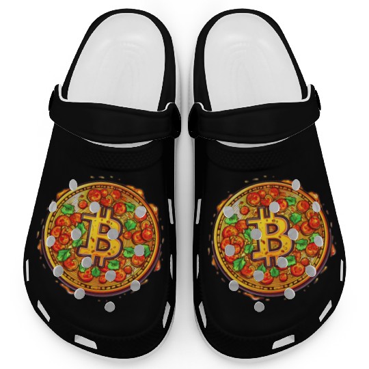 Pizza Bitcoin Funny Mining Crypto Currency Trader Clogs