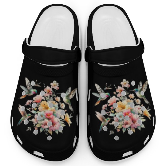 Hummingbird Nature Lover Spring Wildlife Vintage Clogs