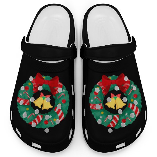 Christmas Wreath with Bells Clogs