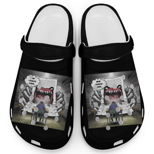 Test Anxiety Student vs Exam Monster Exam Struggle Clogs