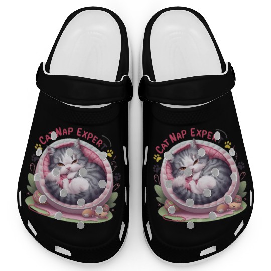 Cat Nap Expert - Funny Cat Outfit! Clogs