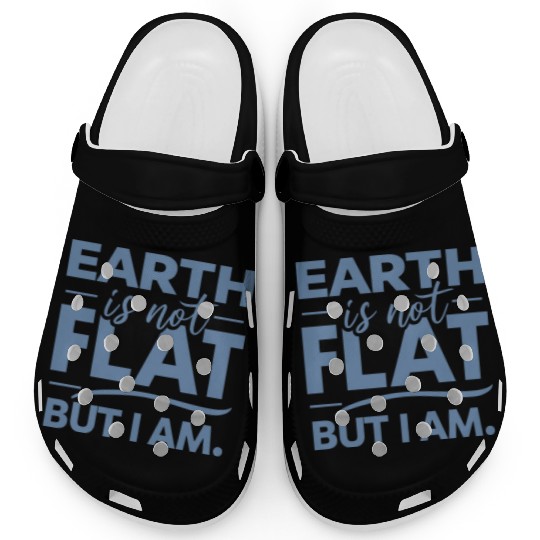 Flat Earth Satire Ironic Jokes Clogs