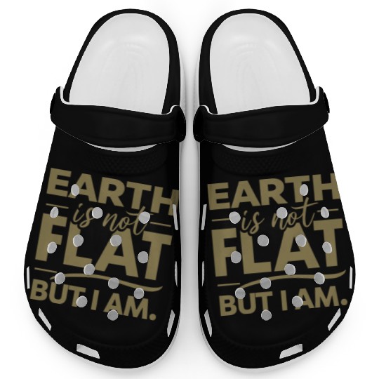 Flat Earth Satire Ironic Jokes Clogs