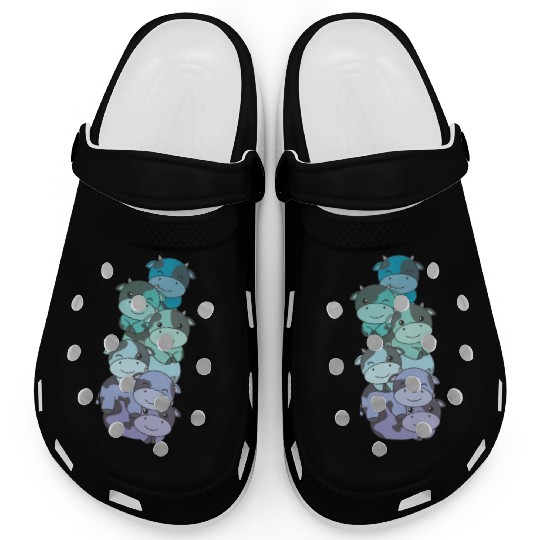 Neptunic Flag Pride Lgbtq Cute Cow Pile Clogs