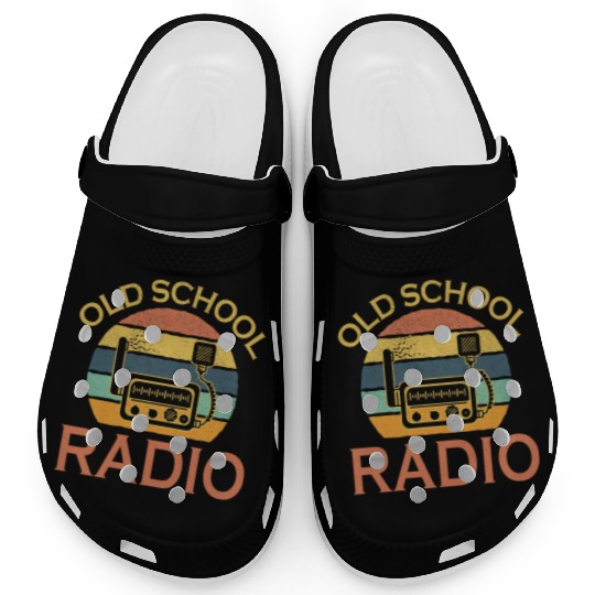 Retro Old School Amatuer Radio Funny Clogs