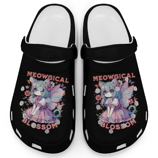 Meowgical Blossom Enchanting Fairycore Cat Fantasy Clogs