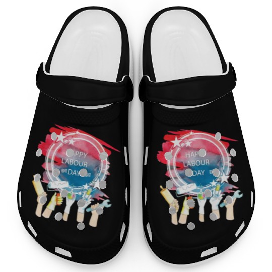 Labor Day Celebration Artwork Clogs