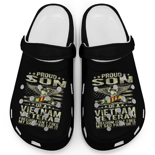 Freedom Isn't Free Proud Son Of A Vietnam Clogs