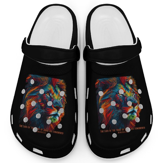 Lion of Judah Jesus Revelation Bible Verse Christ Clogs