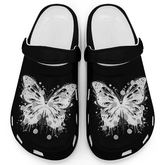Pretty Tattoo Kids Style Butterfly Clogs