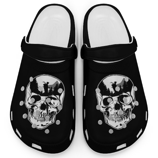 Hiking Hike Skull Skull Nature Clogs