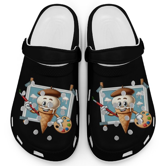 Creative Ice Cream Character Masterpiece Clogs