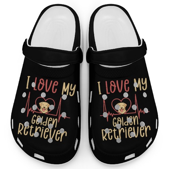 I Love My Golden Retriever Dog Owner Retriever Bre Clogs