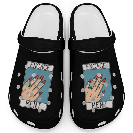 Engagement - Engaged Tarot Card - Wedding Proposal Clogs