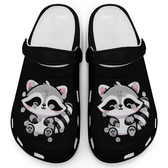 Cute Raccoon Cub Clogs