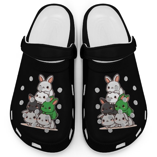 Bunnies Demiromantik Flag Pride Month Cute Bunny Clogs