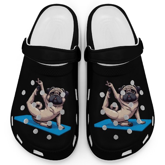 Funny Pug: Yoga & Quirky Meditation Clogs