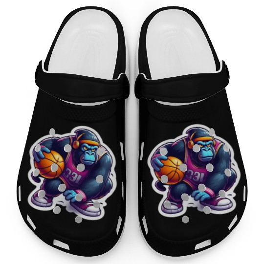 Cool Funky Gorilla Slammin' Basketball Clogs