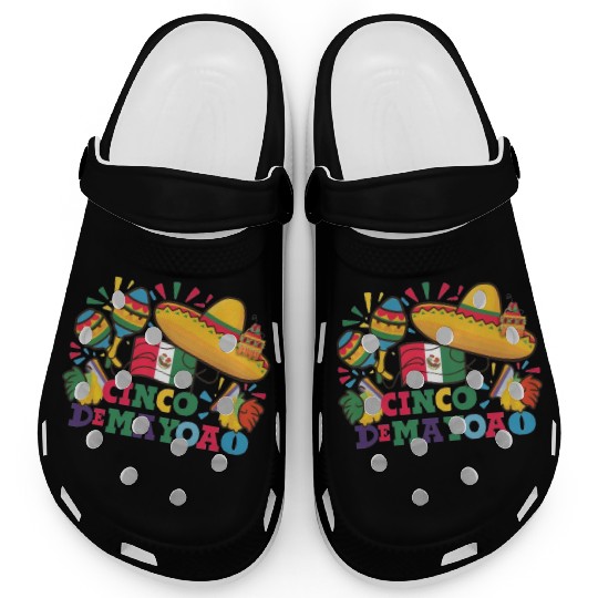 Cinco de Mayo: Mexican Flag Design Clogs