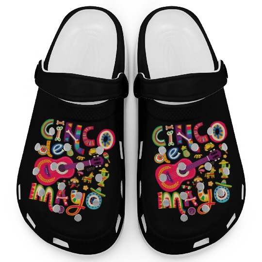 Cinco de Mayo Mexican Taco Guitar Fiesta Clogs