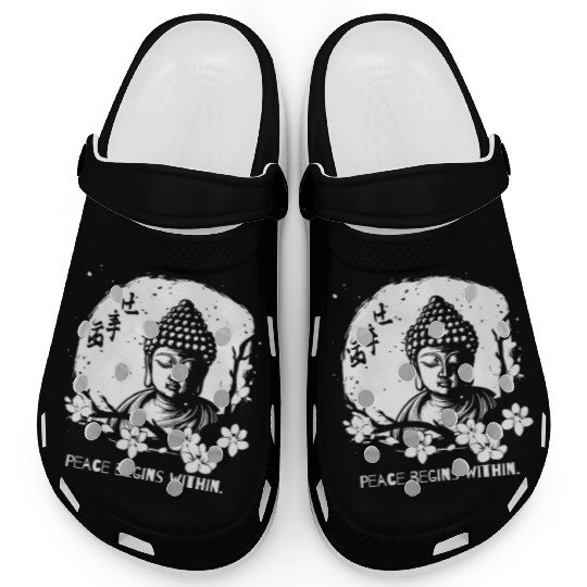 Peace Begins Within – Serene Buddha Clogs
