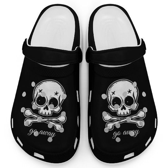Go Away | Skull and Crossbones Clogs