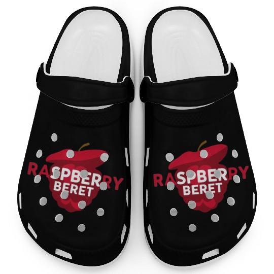 Cute Raspberry Beret Clogs