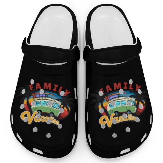 mini bus on a family vacation trip Clogs