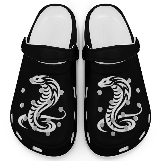 Poisonous T Tattoo Style C Snake Clogs