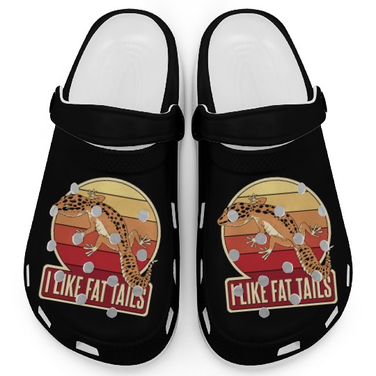 I Like Fat Tails Crested Lizard Gekkota Leopard Clogs